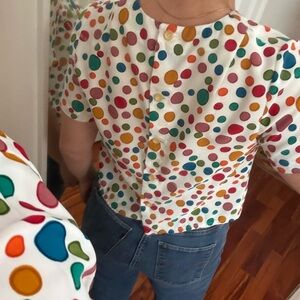 Colorful Polka Dot Women's Top HANDMADE